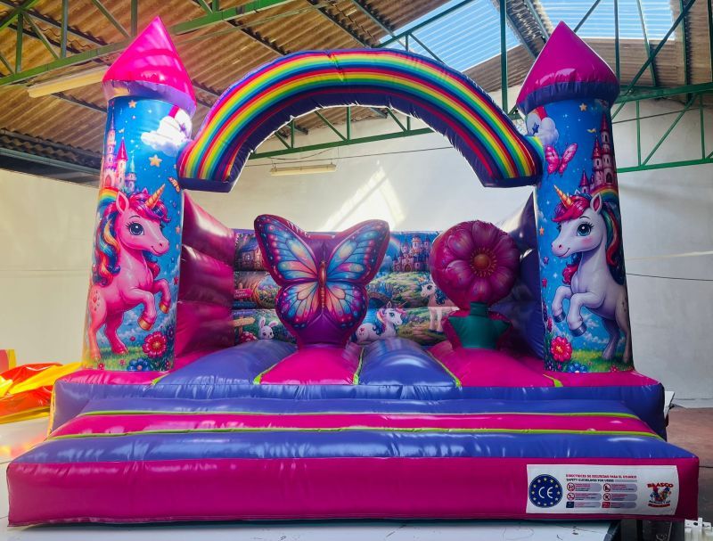 Castillo hinchable Unicornios 3x4 - Imagen 2
